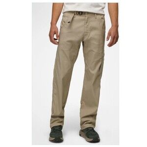 PRANA Stretch Zion II Pant Men’s 33x32 Khaki NEW Belted Hiking Gorpcore Outdoors